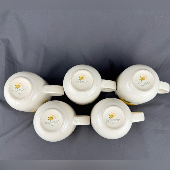 Thomson Pottery 5x Sunflower Ceramic Mugs - Picture 13 of 14